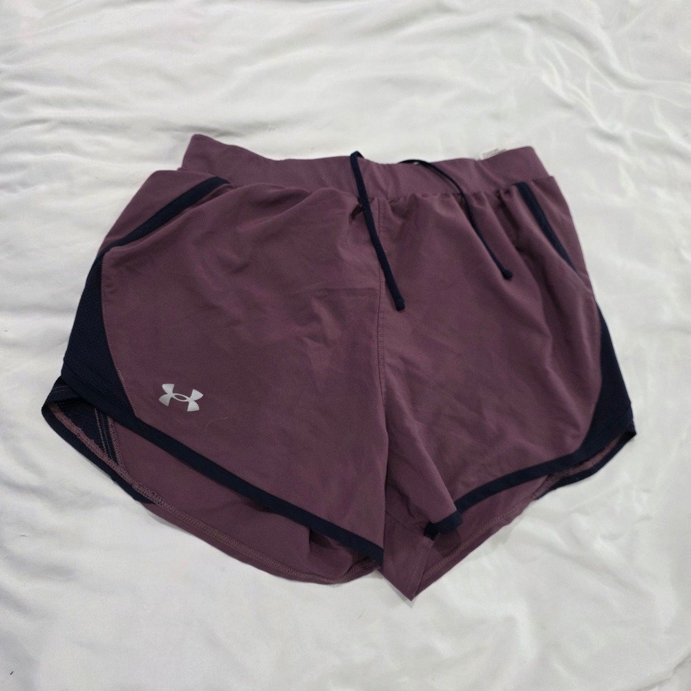 Under Armour Womens Running‎ Shorts Size Small Purple HeatGear Athleisure Gym